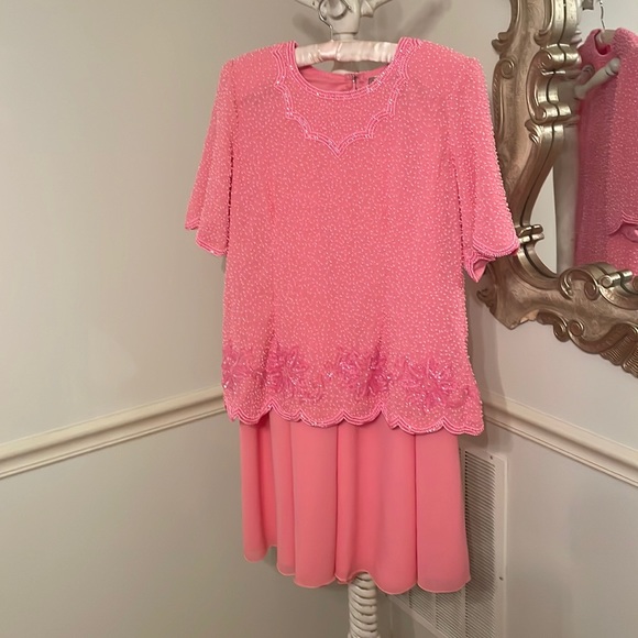 v i n t a g e:: beaded top with skirt set
